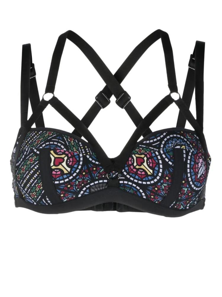 Marlies Dekkers Ecclesia stained-glass print balconette bra - Black Cover