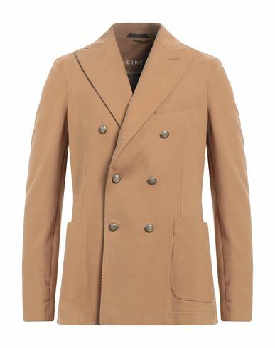 Circolo 1901 Man Blazer Camel Cotton, Elastane Cover