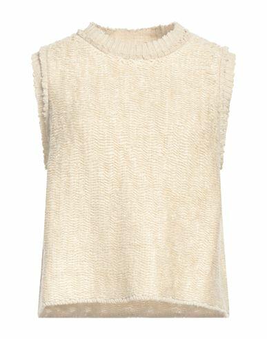 Maison Margiela Woman Sweater Cream Hemp, Cotton Cover