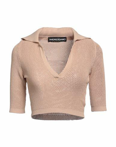 Andreādamo Woman Sweater Sand Viscose, Polyester, Polyamide, Elastane Cover