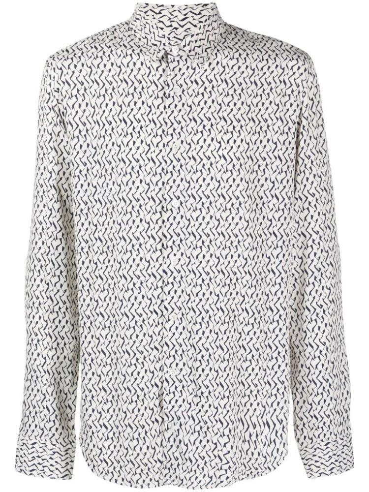 Patrizia Pepe geometric-print twill shirt - White Cover