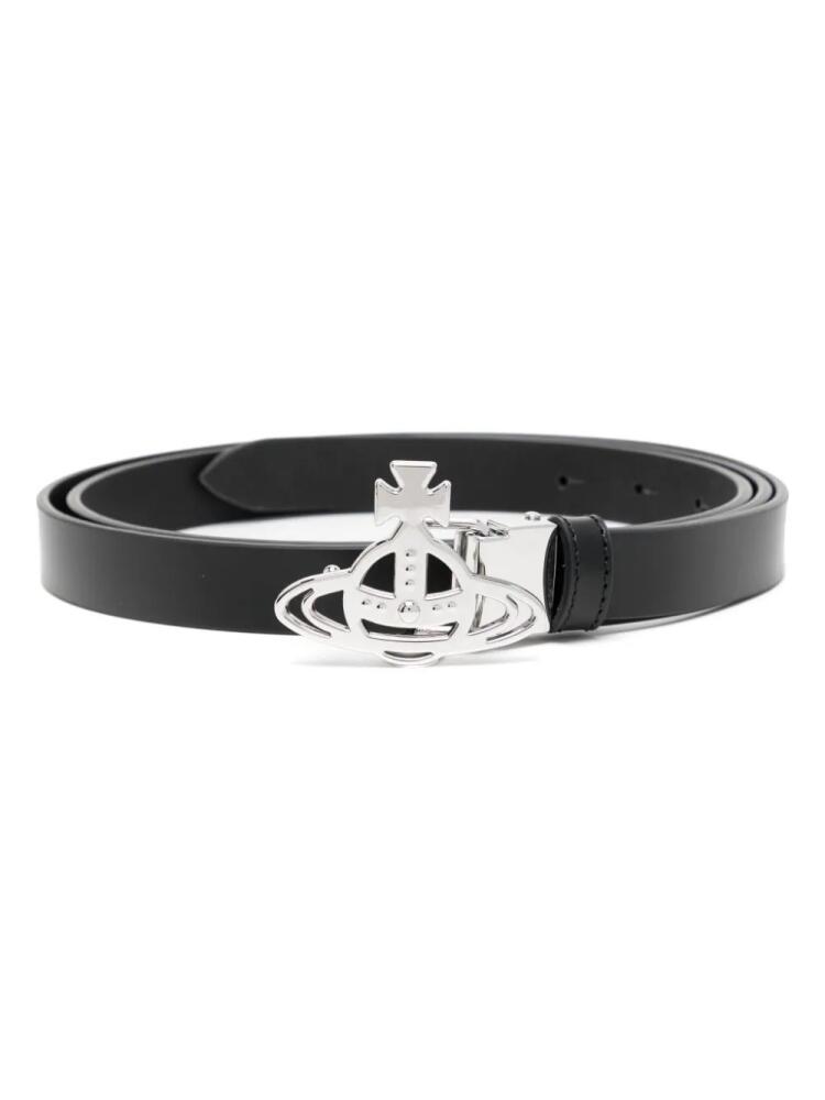 Vivienne Westwood small line orb buckle belt - Grey Cover