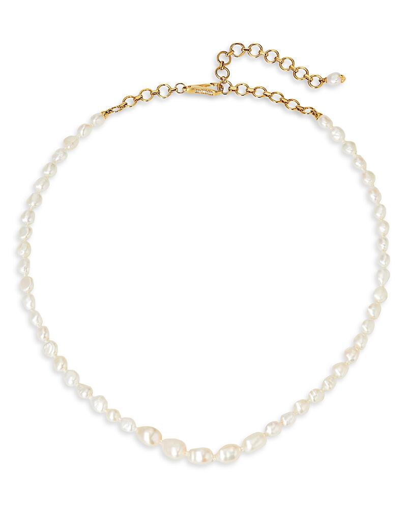 Nadri Siren Cultured Freshwater Pearl Collar Necklace in 18K Gold Plated, 18 Cover