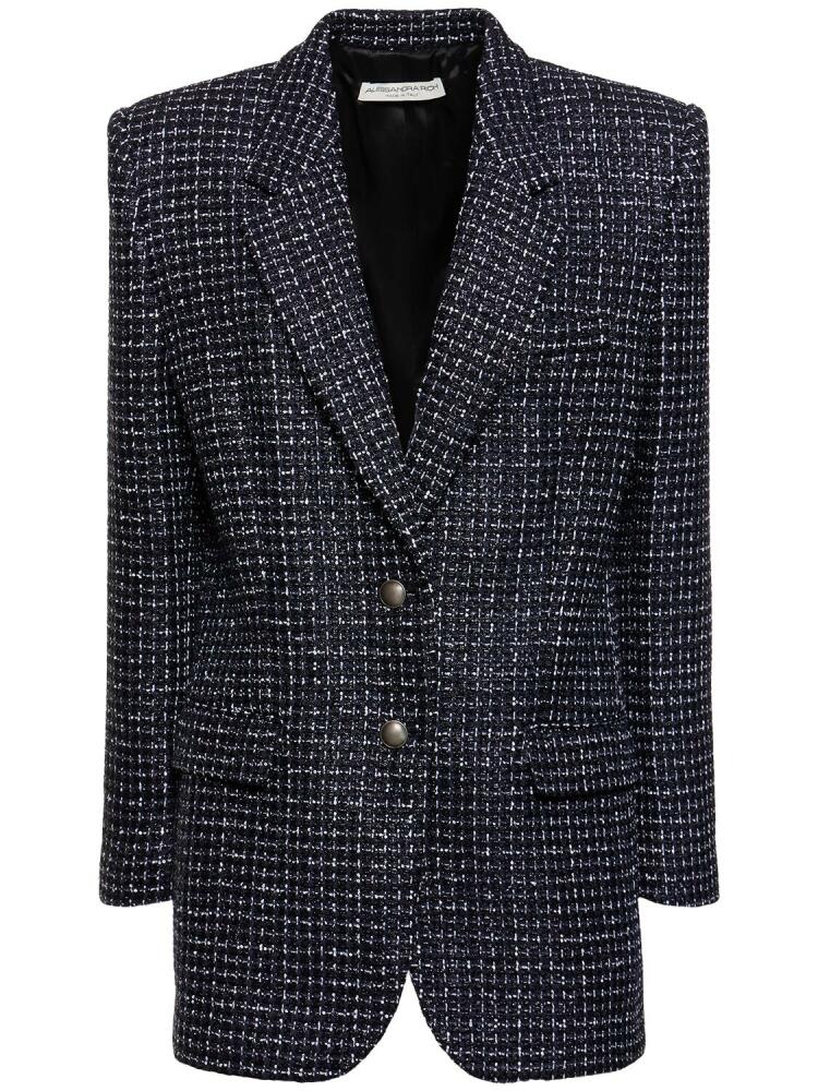 ALESSANDRA RICH Oversized Sequined Tweed Jacket Cover