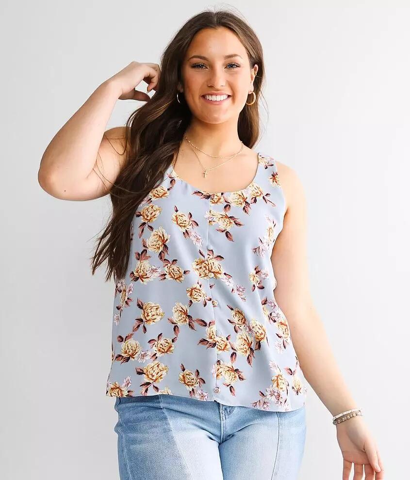 Daytrip Floral Print Tank Top Cover