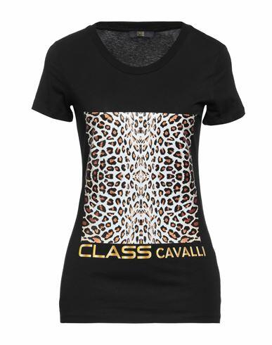 Cavalli Class Woman T-shirt Black Cotton Cover