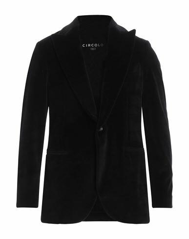 Circolo 1901 Man Blazer Black Cotton, Polyester Cover