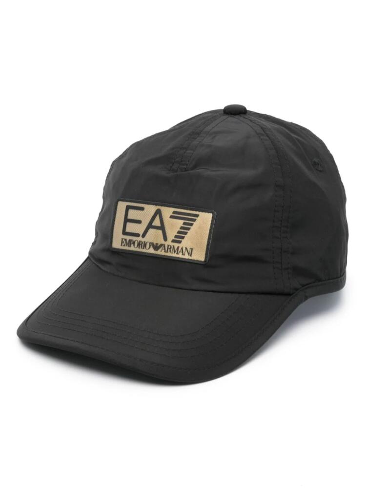 Ea7 Emporio Armani logo-appliqué baseball cap - Black Cover