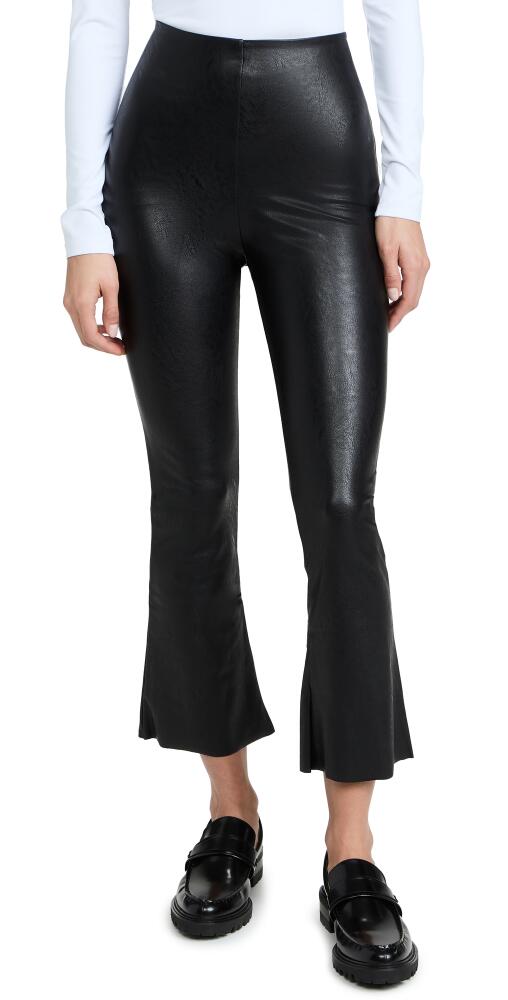 Commando Faux Leather Cropped Flare Pants Black Cover