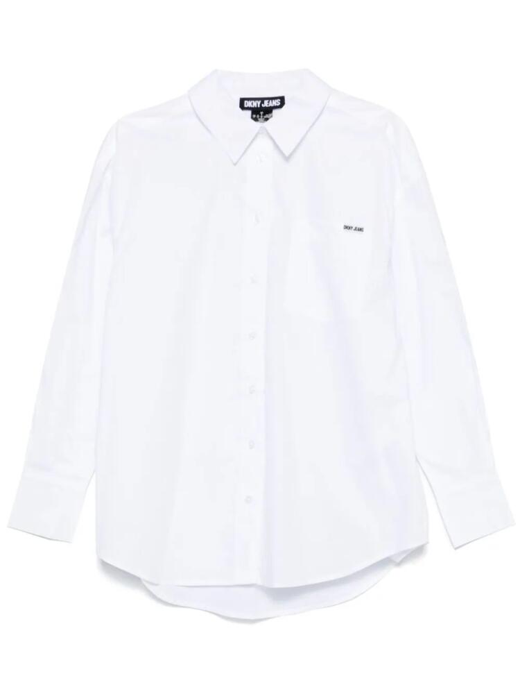 DKNY logo-patch shirt - White Cover