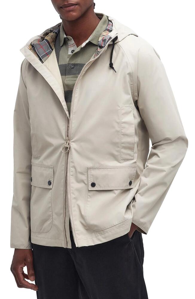 Barbour Domus Hooded Jacket in Mist/Dress Cover