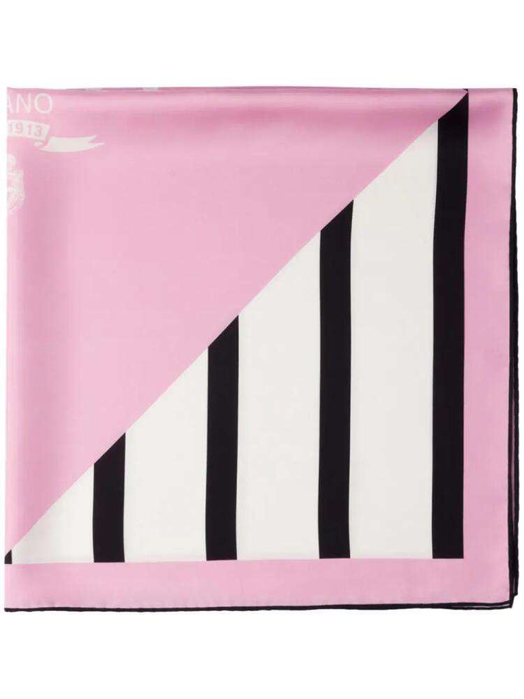 Prada logo-print scarf - Pink Cover