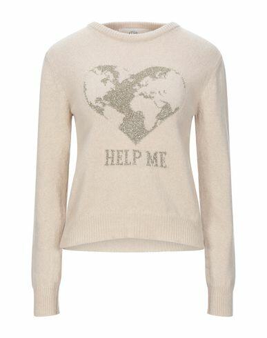 Alberta Ferretti Woman Sweater Beige Cashmere, Textile fibers, Polyester, Polyamide Cover