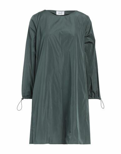 Niū Woman Mini dress Dark green Polyester Cover