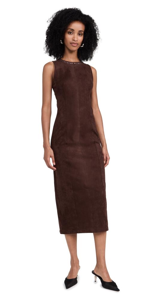 The Wolf Gang Mecca Stud Midi Dress Chocolate Cover