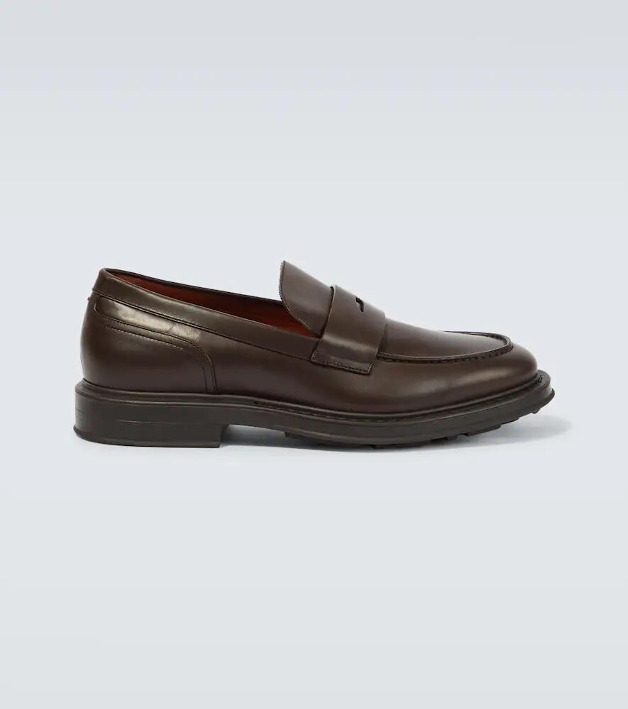 Loro Piana Travis leather penny loafers Cover