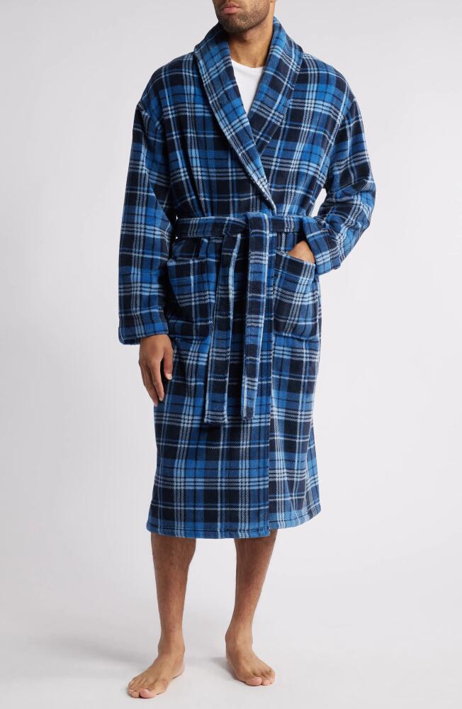 Majestic International Nor'easter Plaid Fleece Robe in Blue Plaid Cover