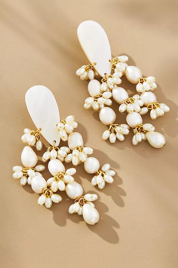 By Anthropologie XL Pivotal Pearl Drop Earrings Cover