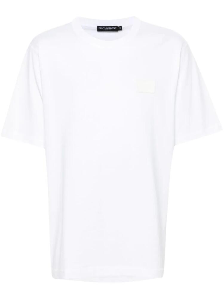 Dolce & Gabbana logo-tag cotton T-shirt - White Cover