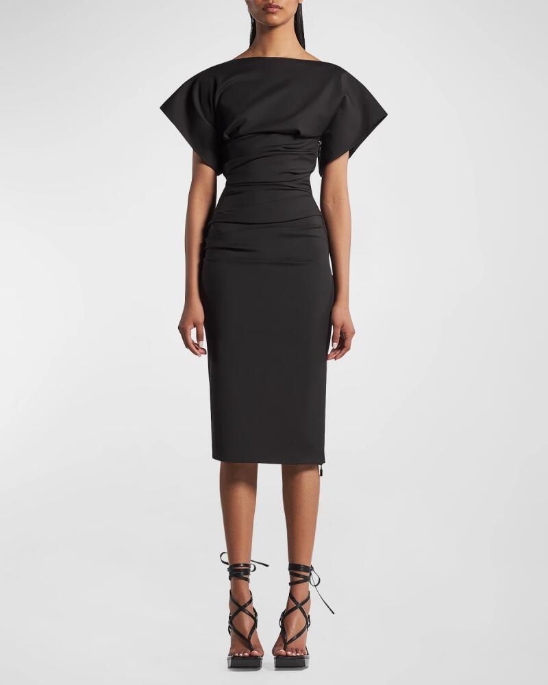 Maticevski Yuzu Midi Dress with Statement Sleeves Cover