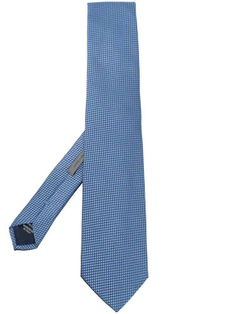 Corneliani pointed-tip silk tie - Blue Cover