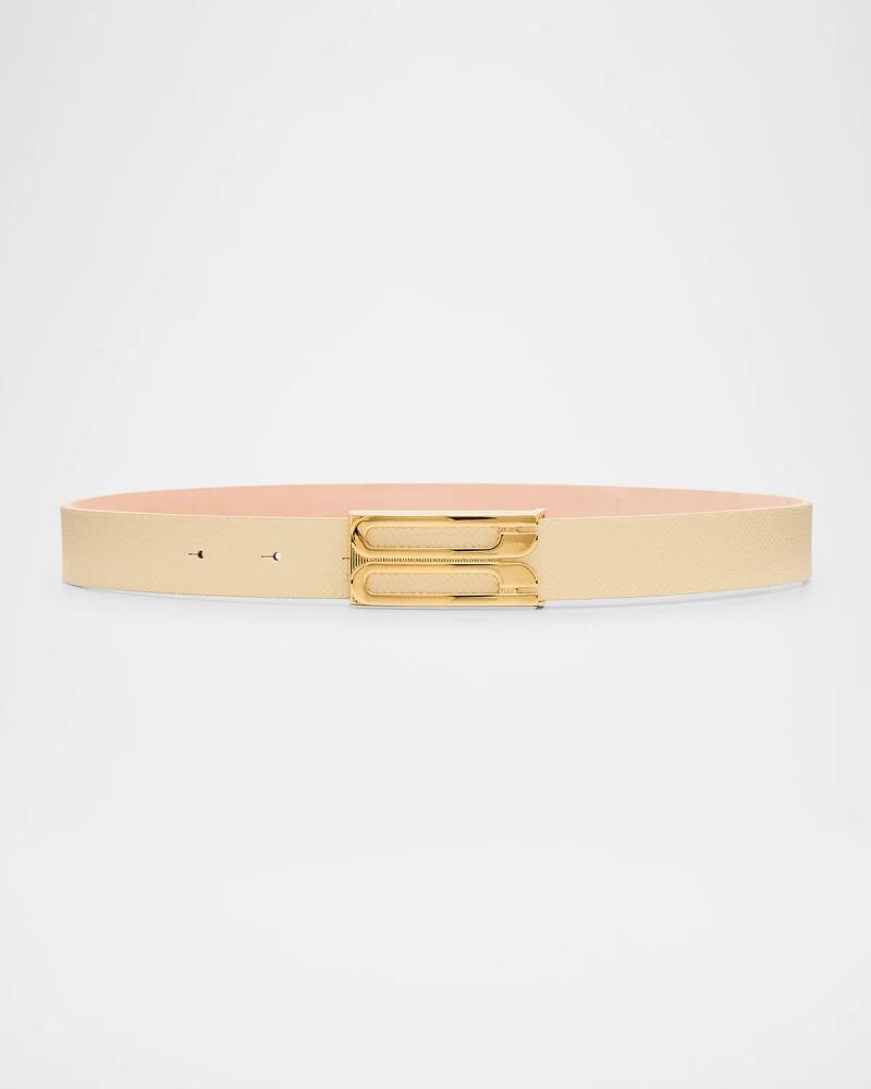 Victoria Beckham B-Logo Leather Belt Cover