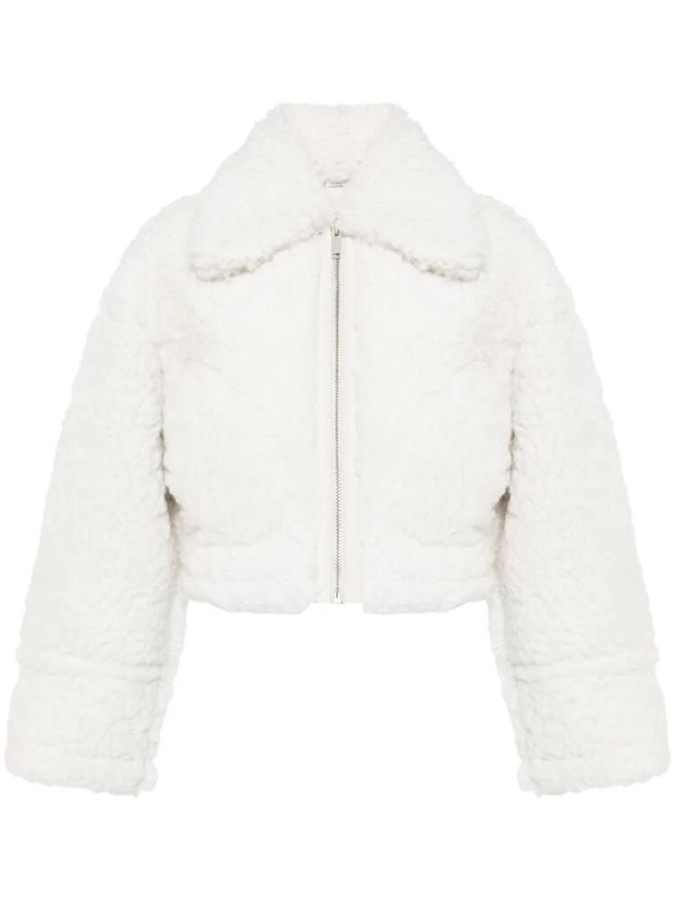 Halfboy cropped shearling jacket - White Cover