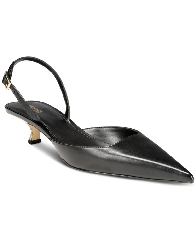 Michael Michael Kors Women's Luna Slingback Kitten-Heel Pumps - Black Cover