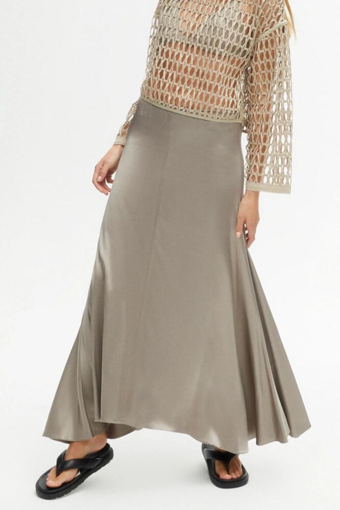 Nocturne Asymmetrical Long Skirt in Dark Beige Cover