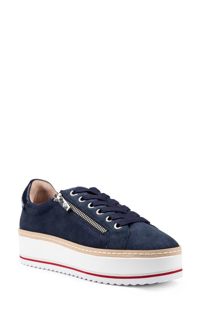 Donald Pliner Side Zip Platform Sneaker in Navy Cover