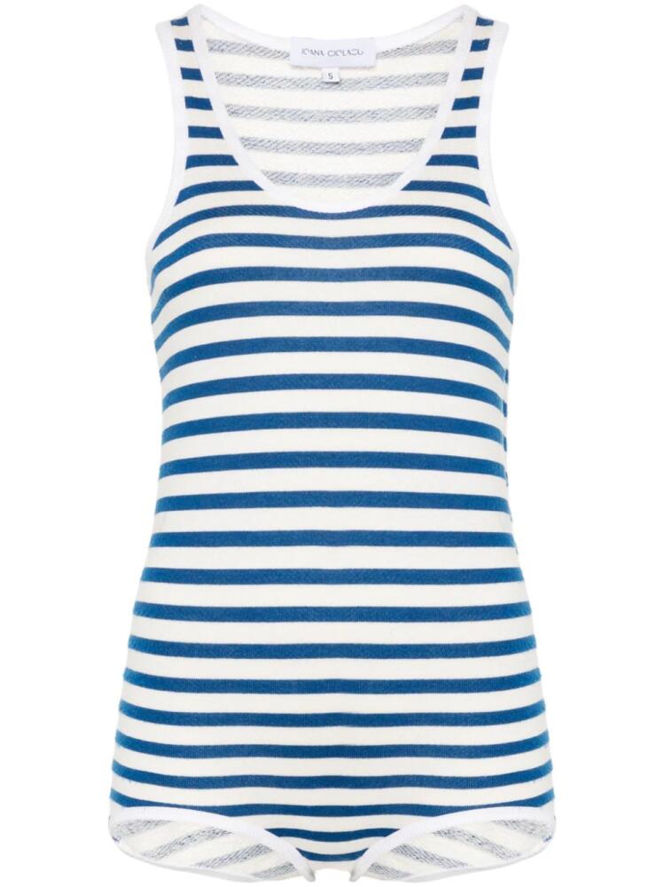 Ioana Ciolacu striped bodysuit - Blue Cover