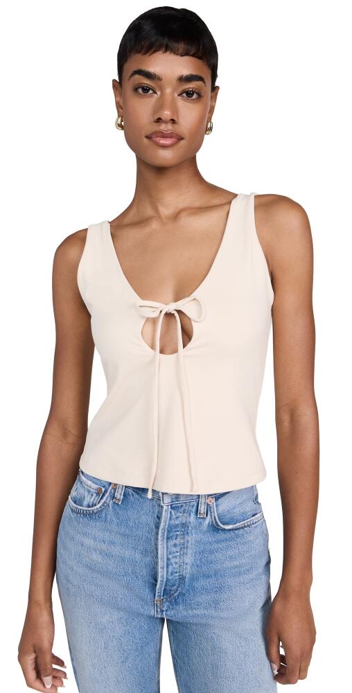 Susana Monaco Circle Front Tank Top Belgian Crème Cover