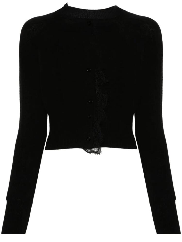 Ermanno Scervino corded-lace-trim cardigan - Black Cover