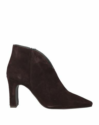 Paola Ferri Woman Ankle boots Dark brown Soft Leather Cover