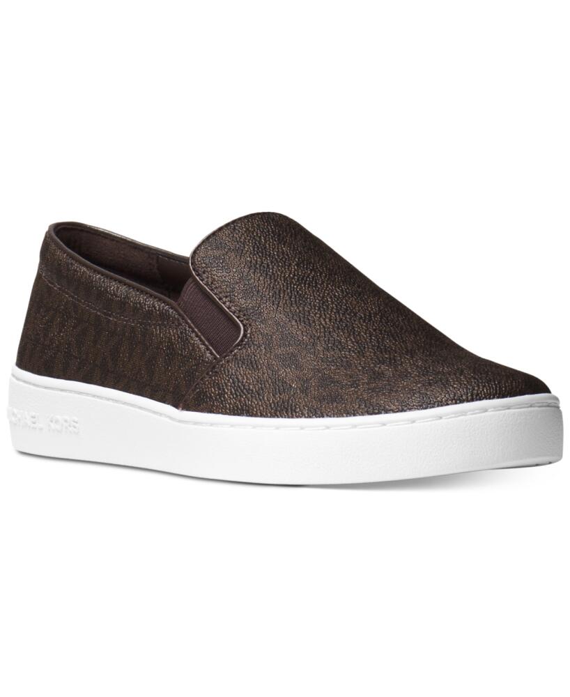 Michael Michael Kors Women's Keaton Slip-On Logo Sneakers - Brown Logo Cover