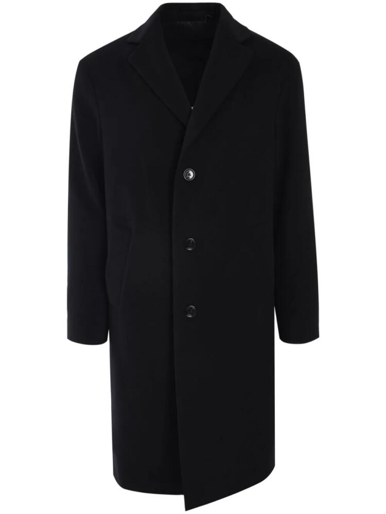 Lardini single-breasted wool coat - Black Cover