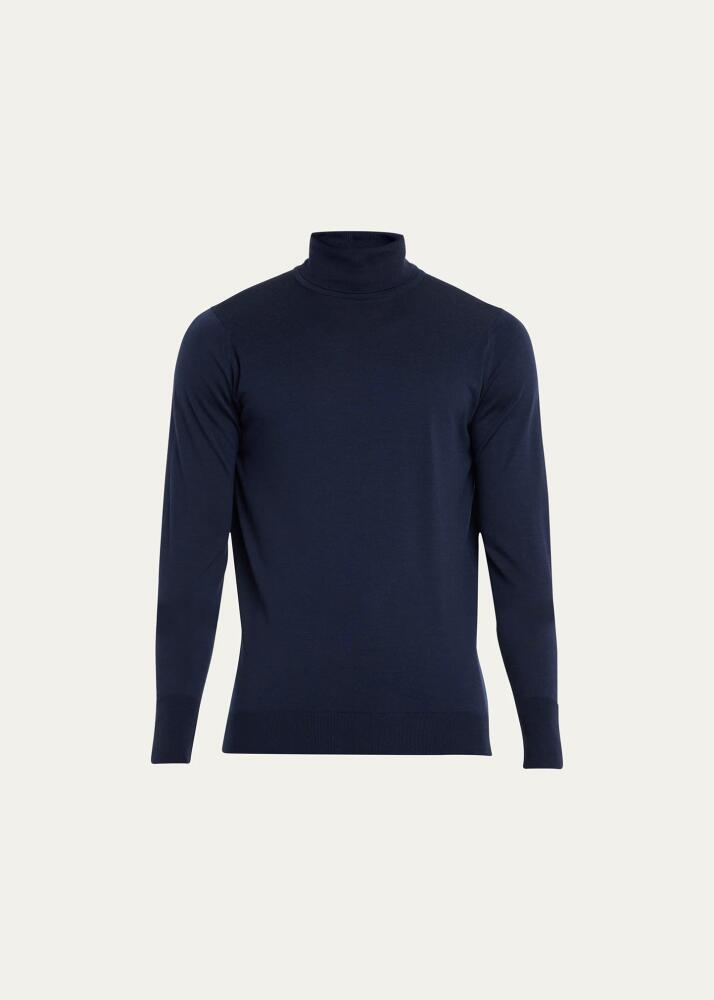 John Smedley Men's Richards Wool Turtleneck Sweater Cover