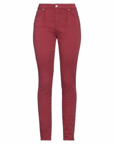 Haveone Woman Pants Burgundy Cotton, Elastane Cover