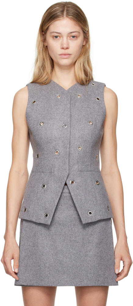 MSGM Gray Studs Vest Cover