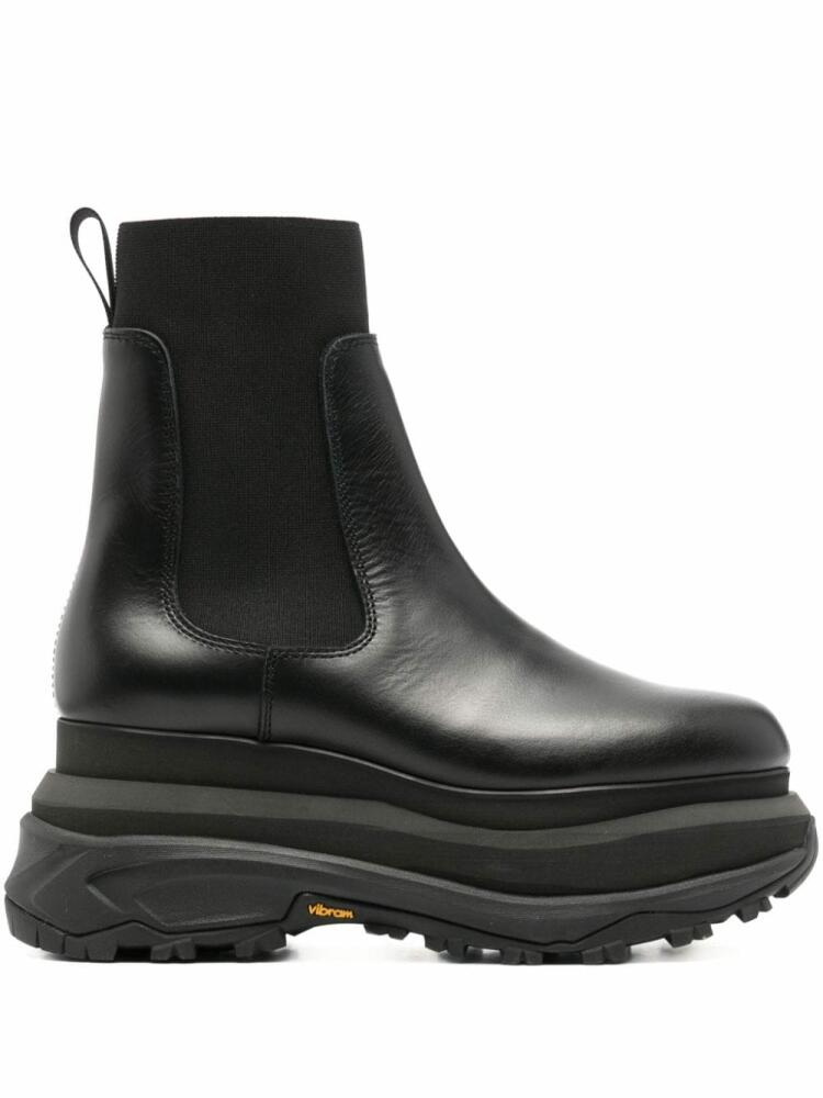 sacai leather Chelsea boots - Black Cover