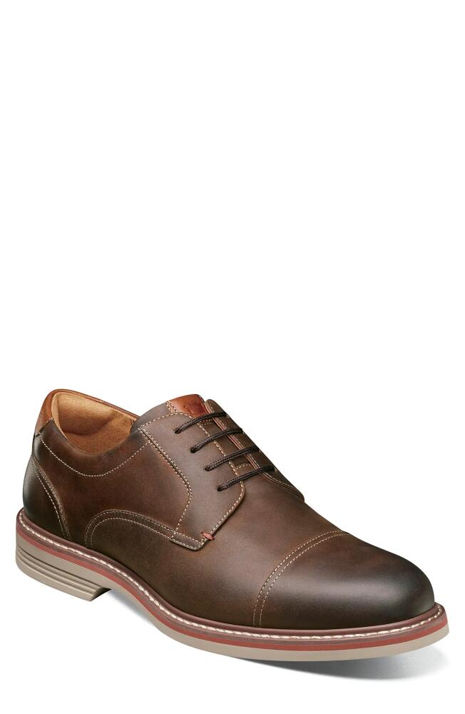 Florsheim Norwalk Cap Toe Derby in Brown Ch Cover