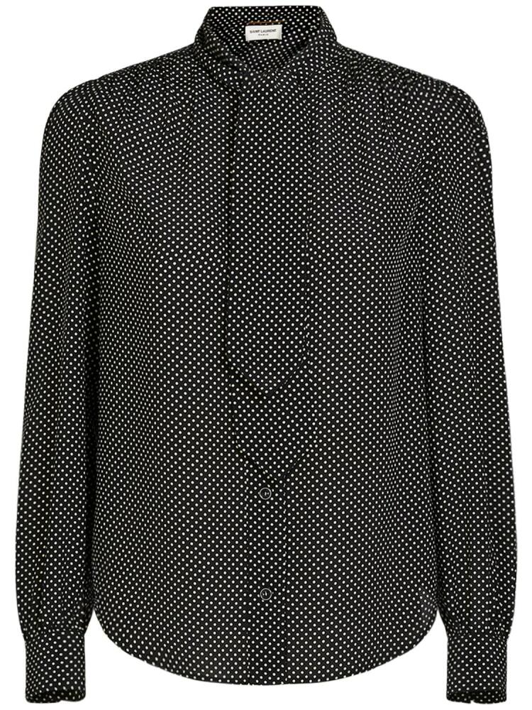 SAINT LAURENT Silk Shirt W/ Tie Cover