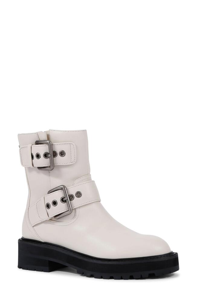 Kurt Geiger London Hackney Moto Bootie in White Cover