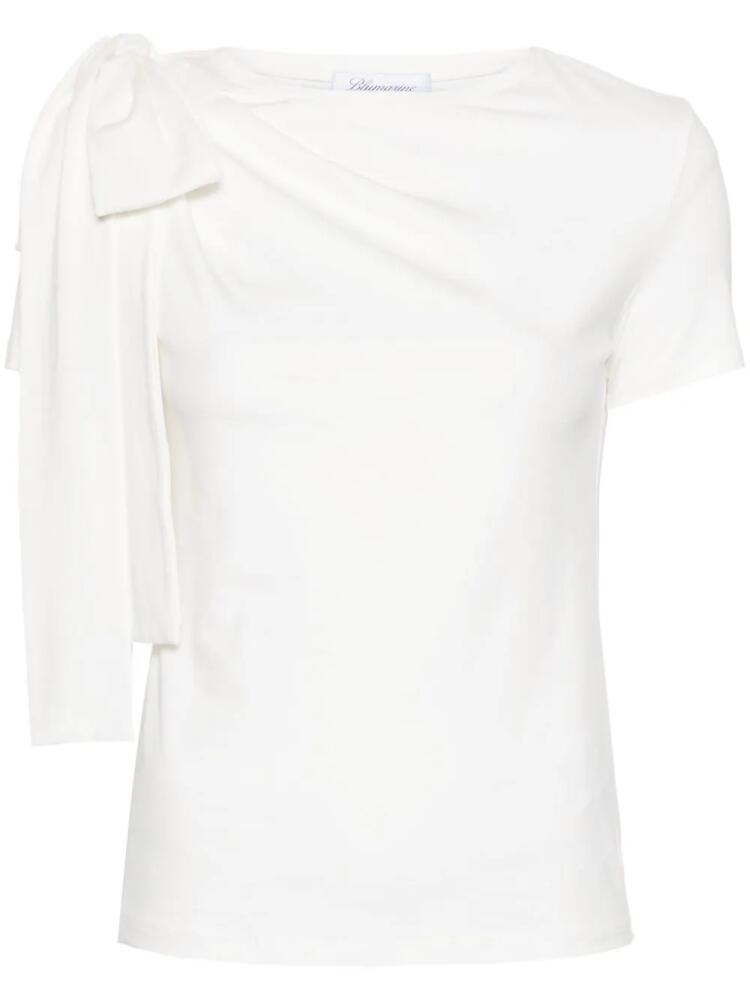 Blumarine bow-detailed T-shirt - Neutrals Cover