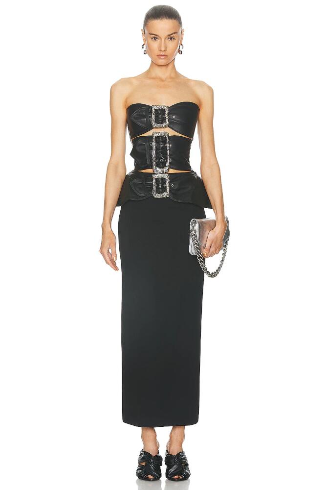 Jean Paul Gaultier Mix Buckle Long Dress in Black Cover