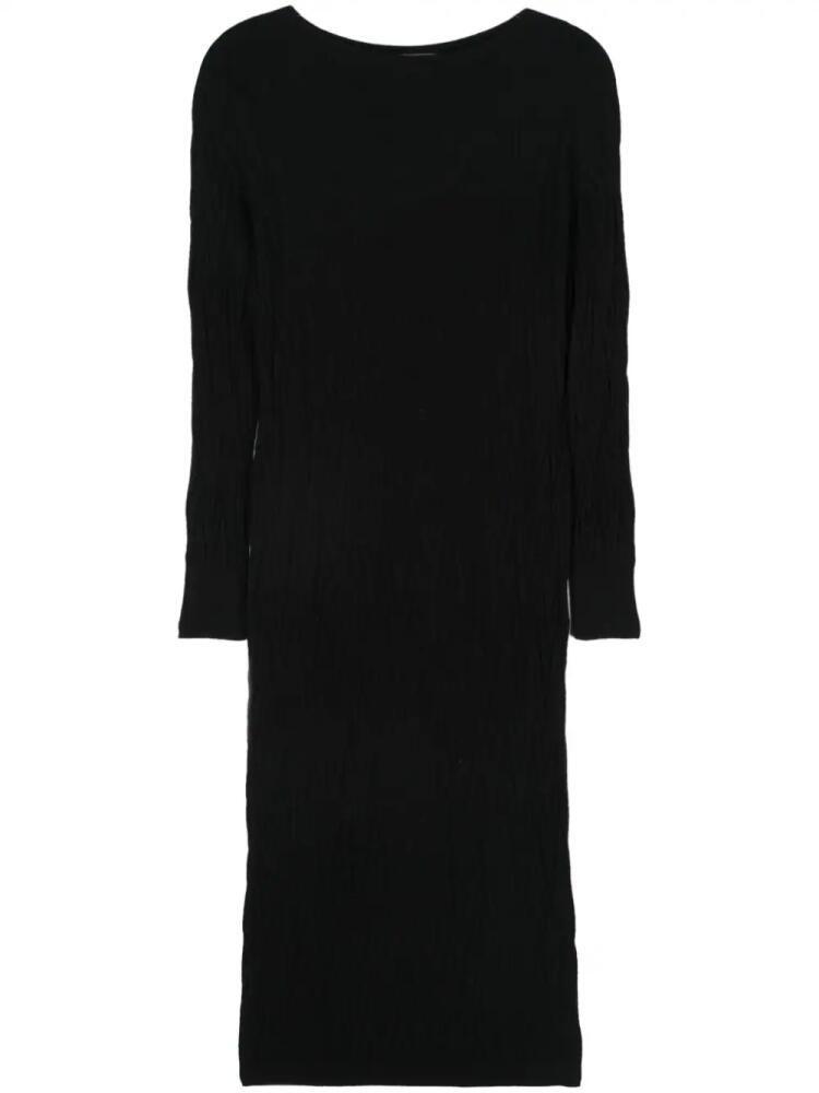 D.Exterior chevron-knit midi dress - Black Cover