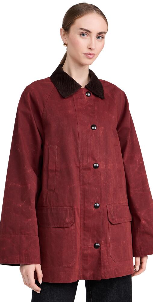 Alex Mill Chiltern Street Jacket In Waxed Cotton Red Cover