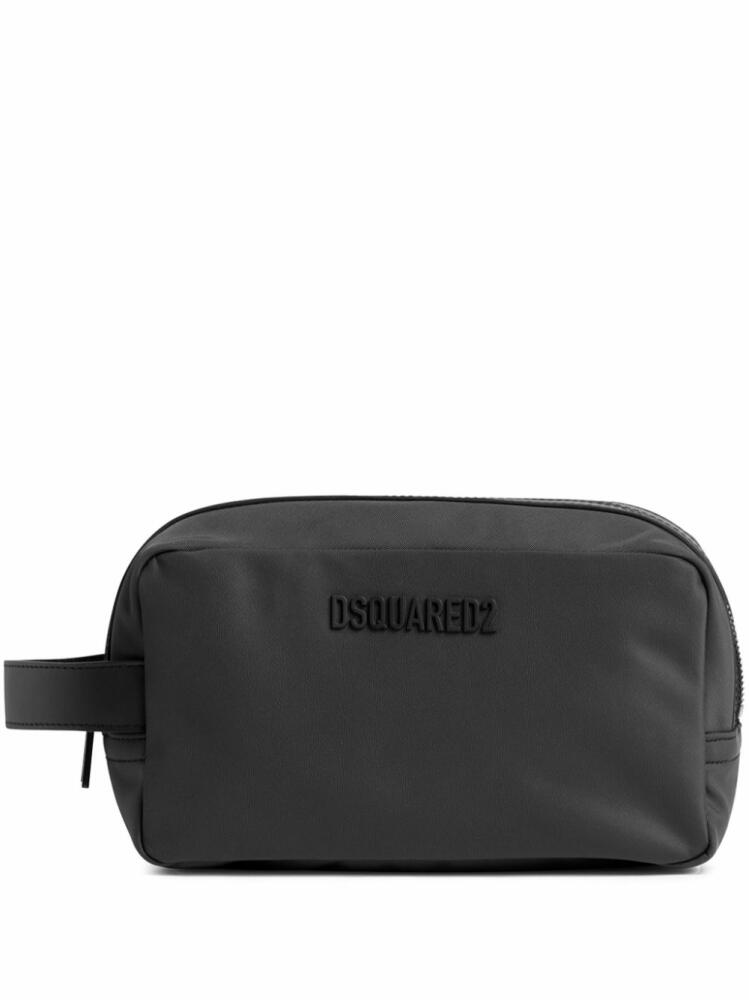 DSQUARED2 logo-detail wash bag - Black Cover