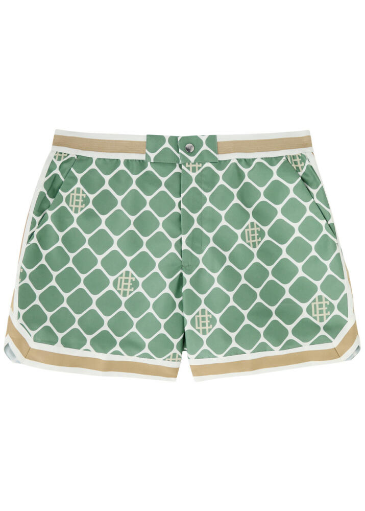 Che Baller Printed Nylon Swim Shorts - Green Cover