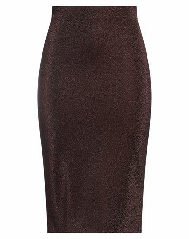 Seventy Sergio Tegon Woman Midi skirt Bronze Viscose, Polyamide, Polyester Cover